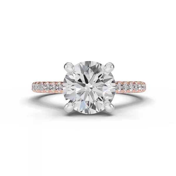 Tradition Hidden Halo Cathedral Pavé Lab Engagement Ring (.30ct. tw.)