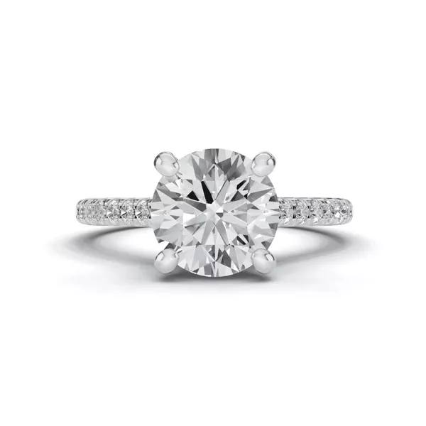 Tradition Hidden Halo Cathedral Pavé Lab Engagement Ring (.30ct. tw.)