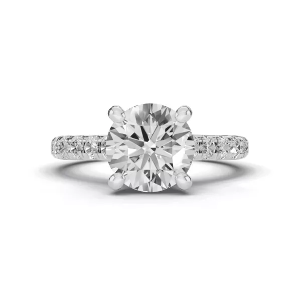 Tradition Hidden Halo Cathedral Pavé Lab Engagement Ring (.55ct. tw.)