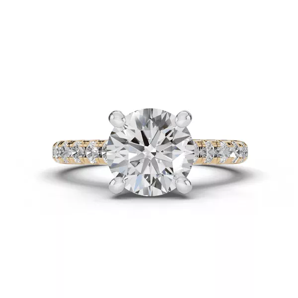 Tradition Hidden Halo Cathedral Pavé Lab Engagement Ring (.55ct. tw.)