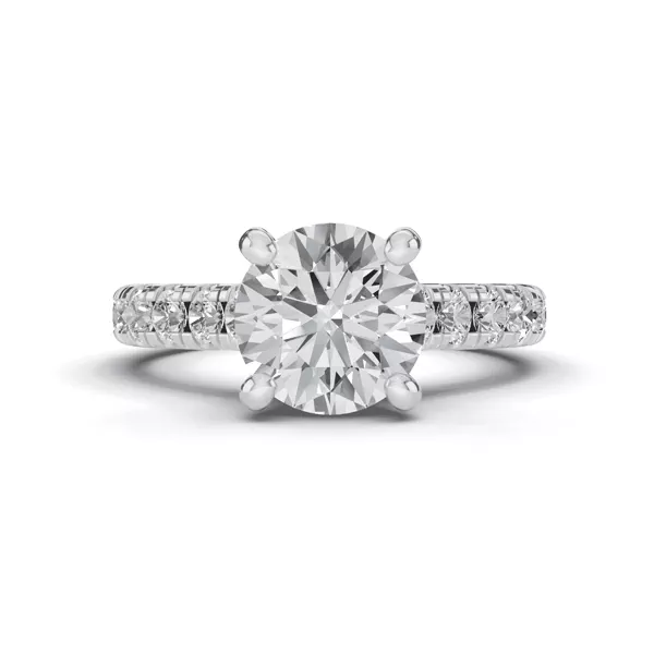 Tradition Hidden Halo Cathedral Pavé Lab Engagement Ring (.80ct. tw.)