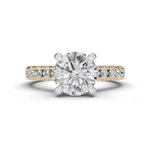Tradition Hidden Halo Cathedral Pavé Lab Engagement Ring (.80ct. tw.)