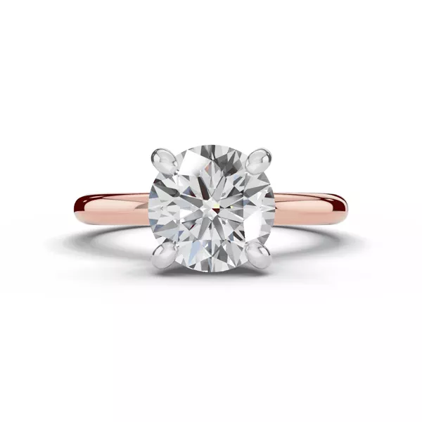 Signature Hearts & Arrows Hidden Halo Lab Engagement Ring (2mm)