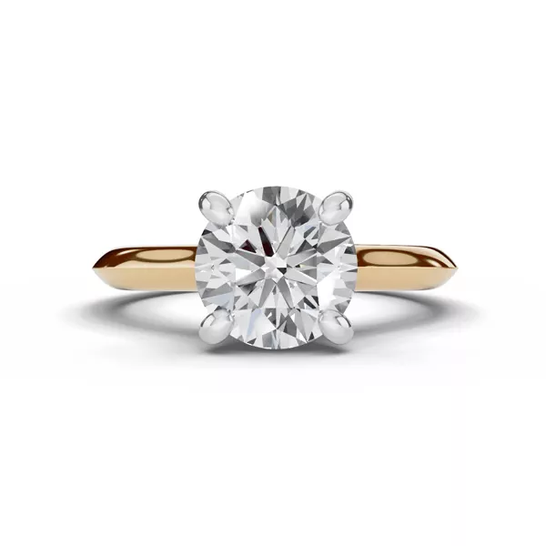 Signature Hearts & Arrows Hidden Halo Knife-Edge Cathedral Lab Engagement Ring
