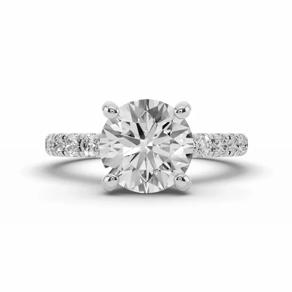 Signature Hearts & Arrows Pavé Lab Engagement Ring (1/2ct. tw.)