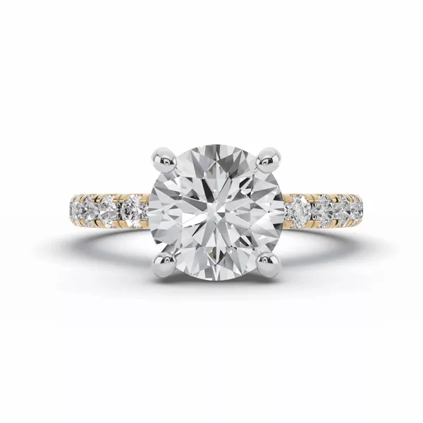 Signature Hearts & Arrows Pavé Lab Engagement Ring (1/2ct. tw.)