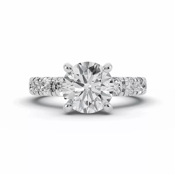 Signature Hearts & Arrows Pavé Lab Engagement Ring (1.00ct. tw.)
