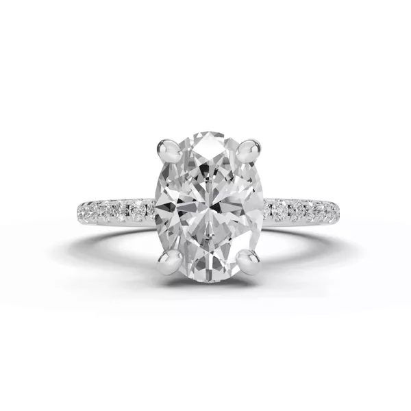 Signature Hearts & Arrows Classic Hidden Halo Pavé Lab Engagement Ring (1/4ct. tw.)