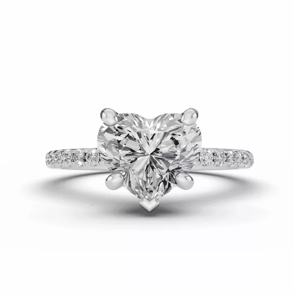 Signature Hearts & Arrows Classic Hidden Halo Pavé Lab Engagement Ring (1/4ct. tw.)