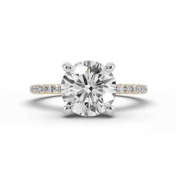 Signature Hearts & Arrows Classic Hidden Halo Pavé Lab Engagement Ring (1/4ct. tw.)