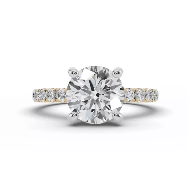 Signature Hearts & Arrows Classic Hidden Halo Pavé Lab Ring (1/2ct. tw.)