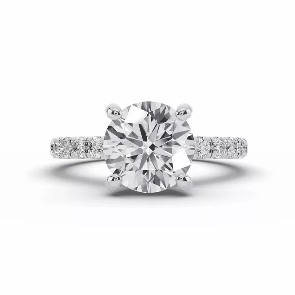 Signature Hearts & Arrows Classic Hidden Halo Pavé Lab Engagement Ring (1/2ct. tw.)