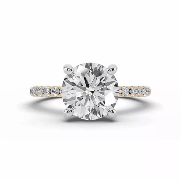 Signature Pavé Lab Euroshank Engagement Ring (¼ ct. tw.)