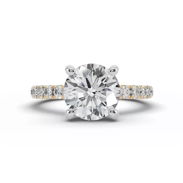 Tradition Pavé Lab Euroshank Hidden Halo Engagement Ring (½ ct. tw.)