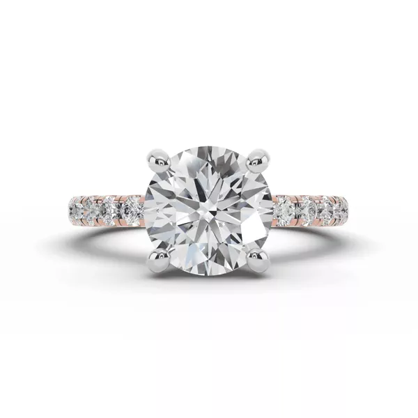 Tradition Pavé Lab Euroshank Hidden Halo Engagement Ring (½ ct. tw.)