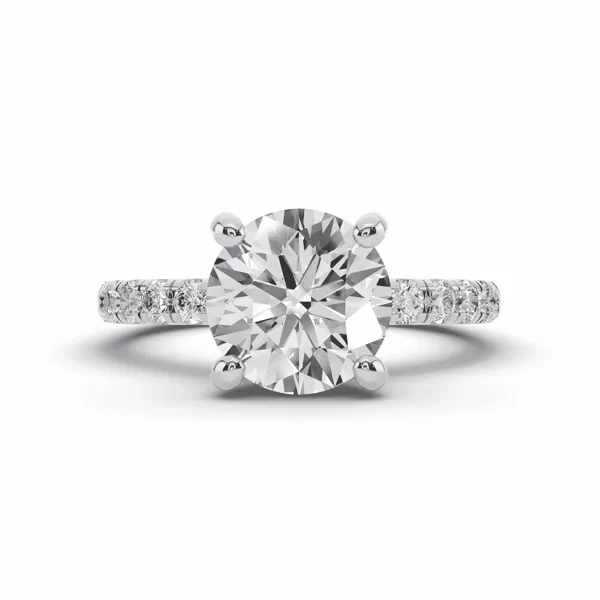 Tradition Pavé Lab Euroshank Hidden Halo Engagement Ring (½ ct. tw.)