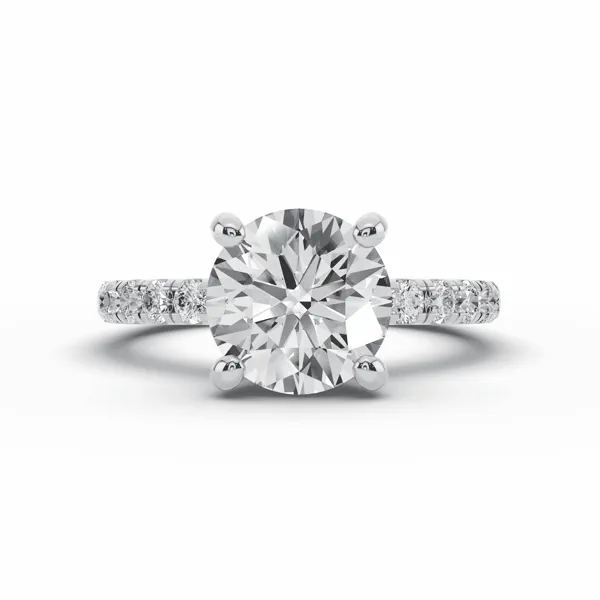 Signature Pavé Lab Euroshank Hidden Halo Ring (½ ct. tw.)