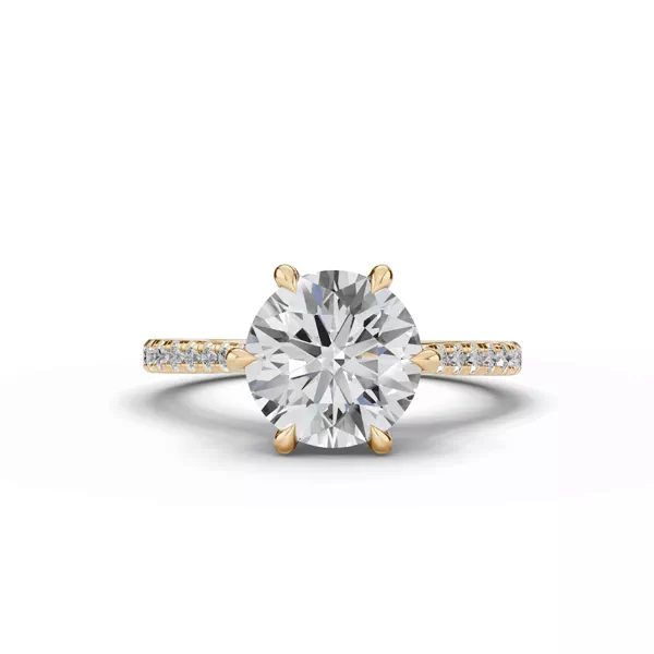 Signature Hearts & Arrows Cathedral Pavé Lab Engagement Ring (0.20 ct. tw.)