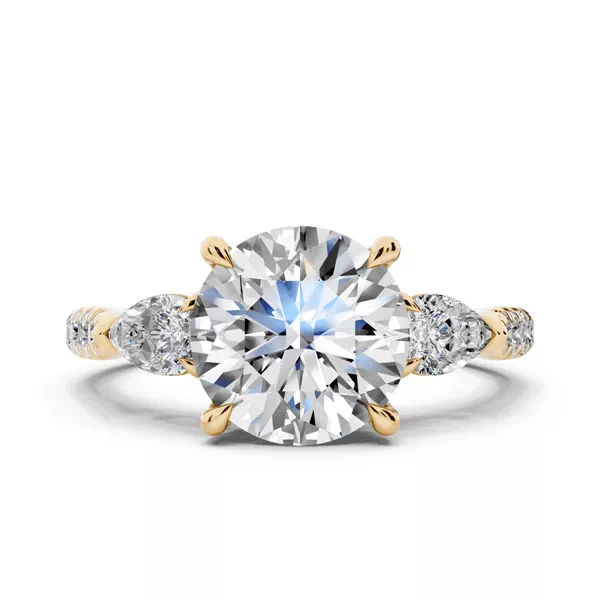 Capri Pear Three-Stone Lab Diamond Ring (0.65 ct. tw.)