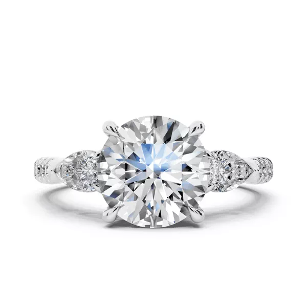 Capri Pear Three-Stone Lab Diamond Ring (0.65 ct. tw.)