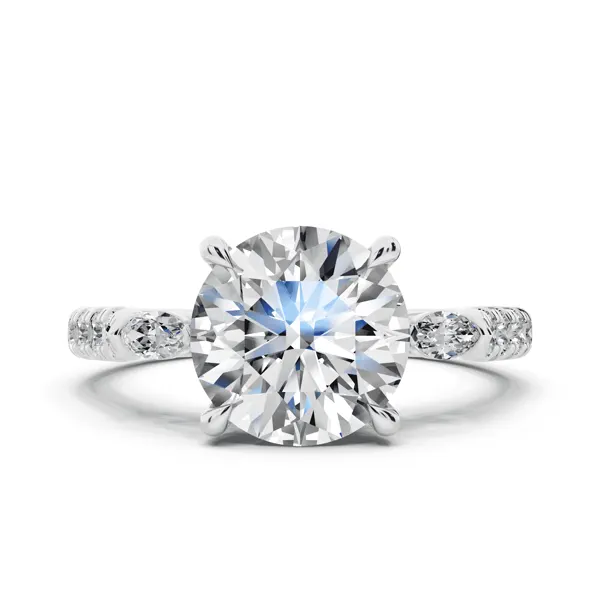 Setting Capri Marquise Three-Stone Lab Diamond (0.45 ct. tw.)