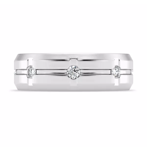 Grooved Diamond Eternity Band (7mm)