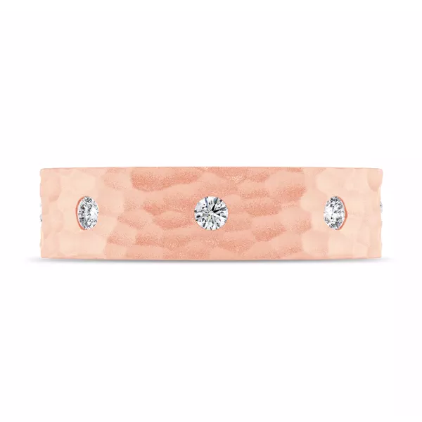 Hammered Diamond Eternity Band (6mm)