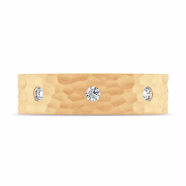 Hammered Diamond Eternity Band (6mm)