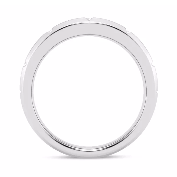 Grooved Tapered Diamond Band (7mm)