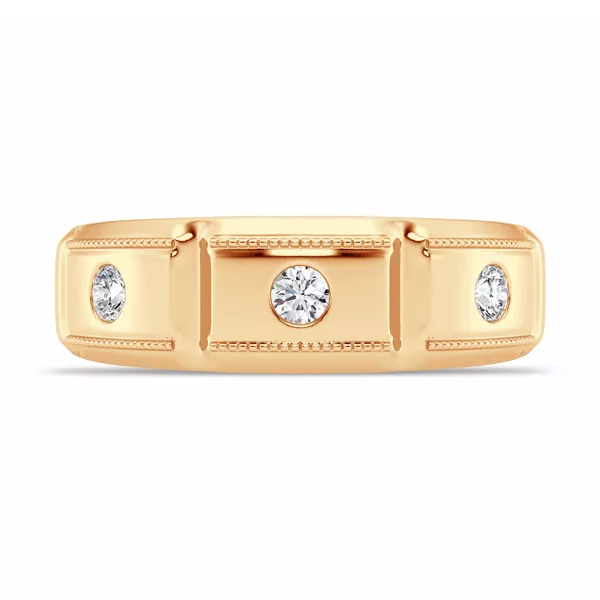 Milgrain Brick Diamond Band (7.00mm)