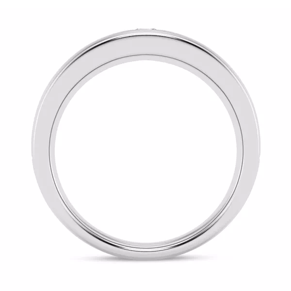 Grooved Diamond Solitaire Band (7mm)