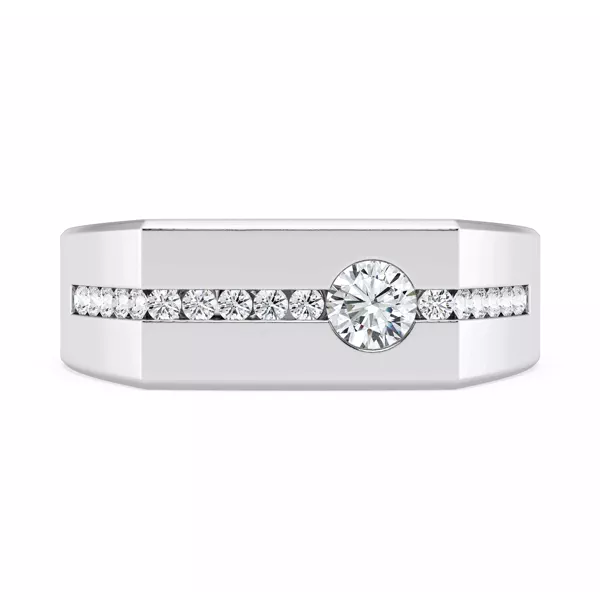 Angled Pavé Diamond Band (7.5mm)