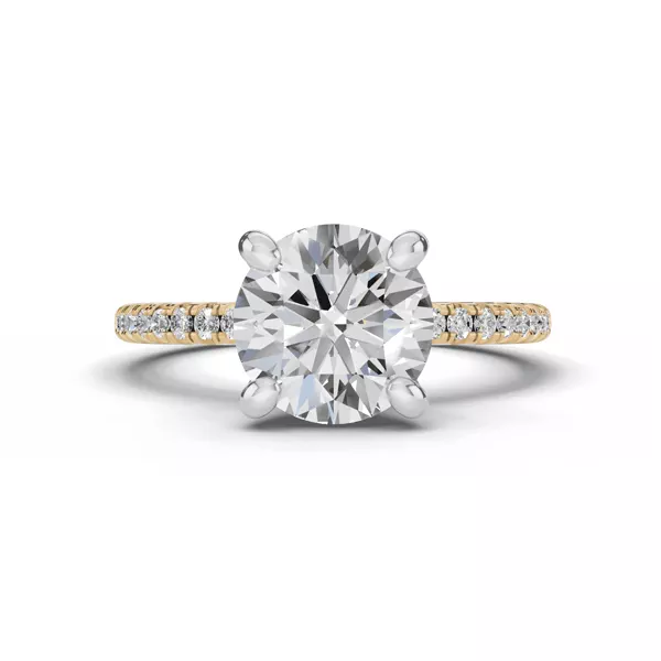 Signature Hearts & Arrows Hidden Halo Pavé Engagement Ring (1/4ct. tw.)