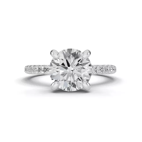 Signature Hearts & Arrows Hidden Halo Pavé Engagement Ring (1/3ct. tw.)