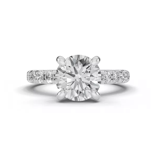 Signature Hearts & Arrows Hidden Halo Pavé Engagement Ring (1/2ct. tw.)
