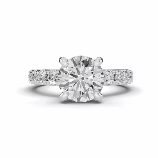 Signature Hearts & Arrows Hidden Halo Pavé Engagement Ring (3/4ct. tw.)