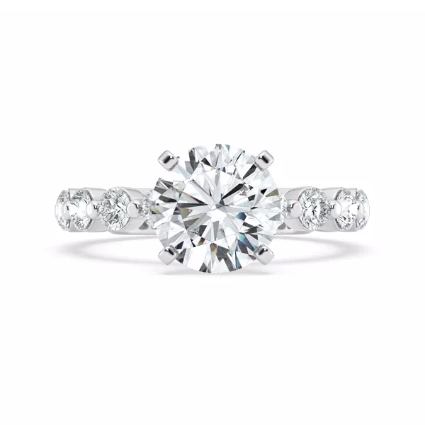 Signature Hearts & Arrows Hidden Halo Shared Prong Engagement Ring (1.00ct. tw.)