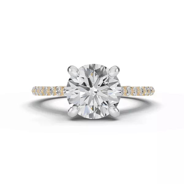 Tradition Shared Prong Pavé Cathedral Engagement Ring (1/4ct. tw.)