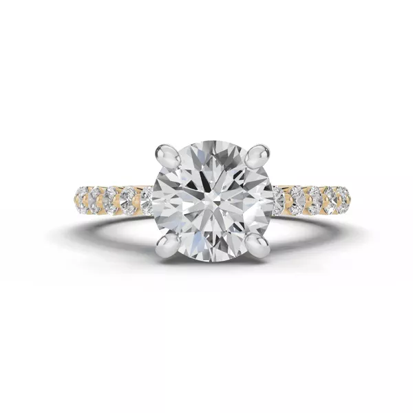 Tradition Shared Prong Pavé Cathedral Engagement Ring (1/2ct. tw.)