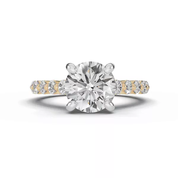 Tradition Shared Prong Pavé Cathedral Engagement Ring (.70ct. tw.)