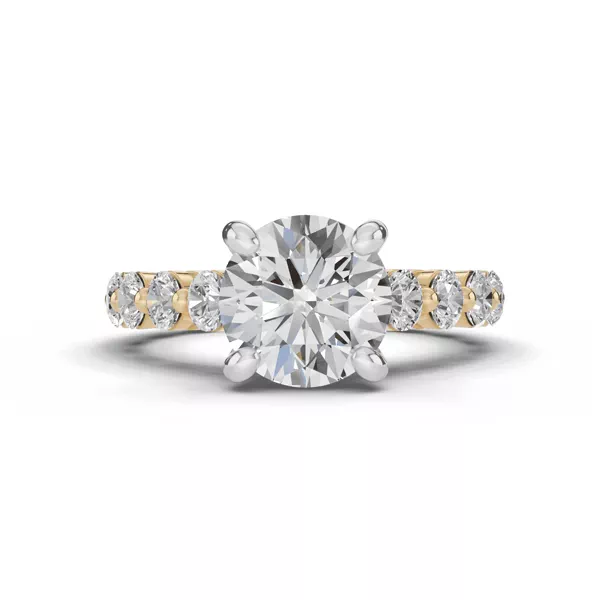 Tradition Shared Prong Pavé Cathedral Engagement Ring (.95ct. tw.)