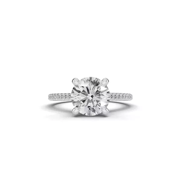 Tradition Hidden Halo Cathedral Pavé Engagement Ring (1/4ct. tw.)