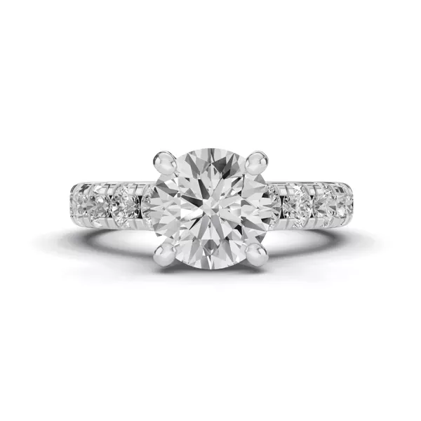 Signature Hearts & Arrows Classic Hidden Halo Cathedral Engagement Ring (1.00ct. tw.)