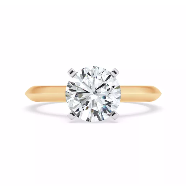 Signature Hearts & Arrows Hidden Halo Knife-Edge Cathedral Engagement Ring