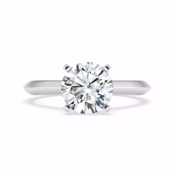 Signature Hearts & Arrows Hidden Halo Knife-Edge Cathedral Engagement Ring