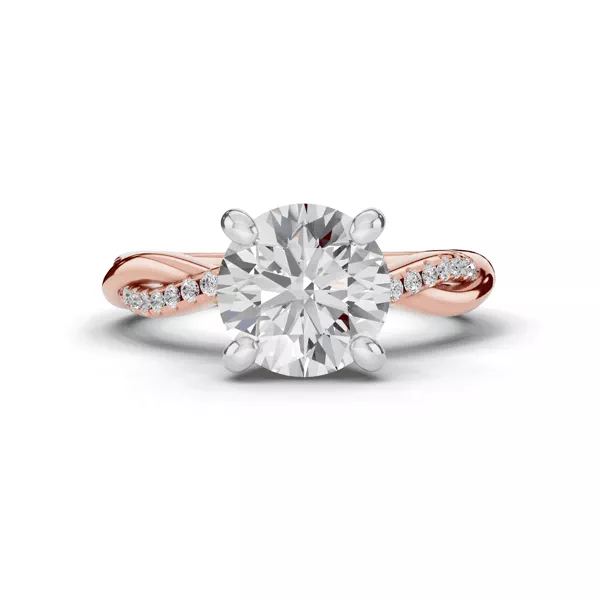 Signature Hearts & Arrows Pavé Twist Engagement Ring