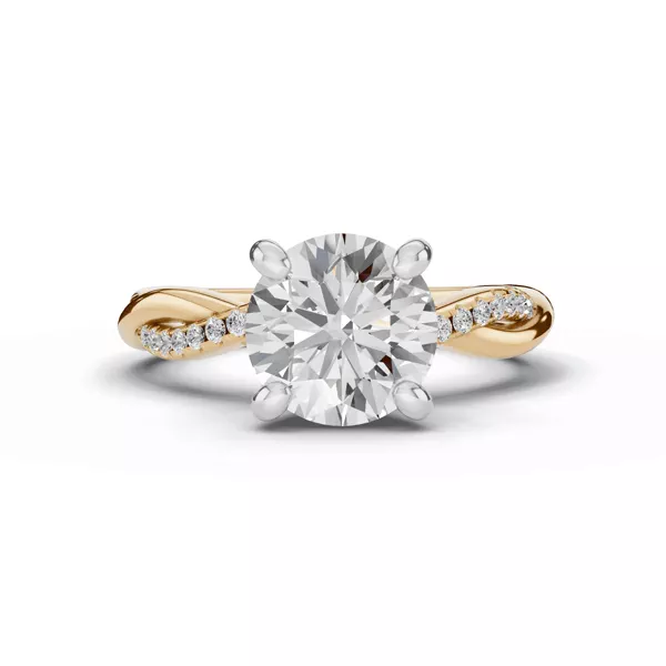 Signature Hearts & Arrows Pavé Twist Engagement Ring