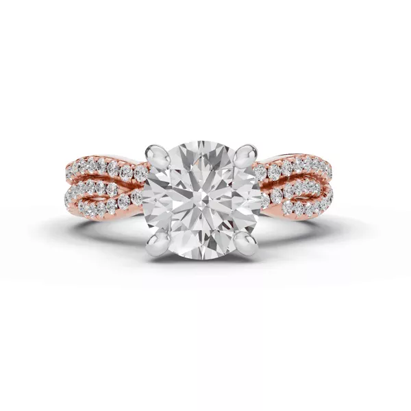 Signature Hearts & Arrows Pavé Spiral Engagement Ring