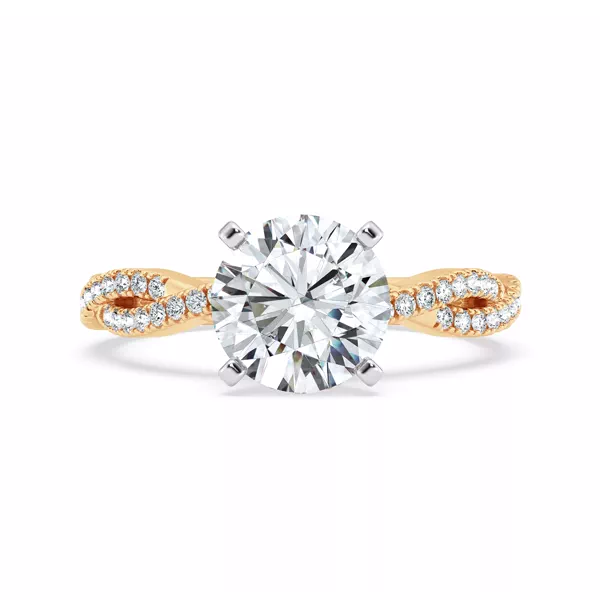 Signature Hearts & Arrows Pavé Spiral Engagement Ring