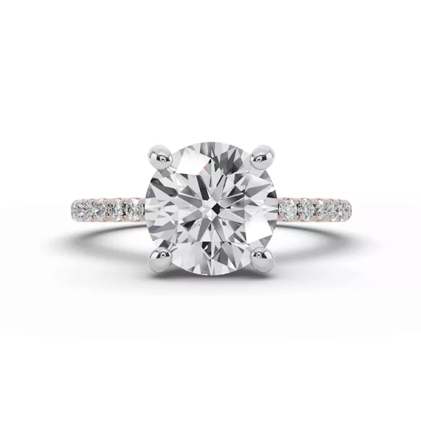 Signature Hearts & Arrows Classic Hidden Halo Pavé Engagement Ring (1/4ct. tw.)
